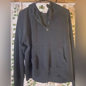 Black quarter zip hoodie